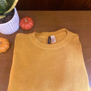 Divided Mustard Yellow Sweater